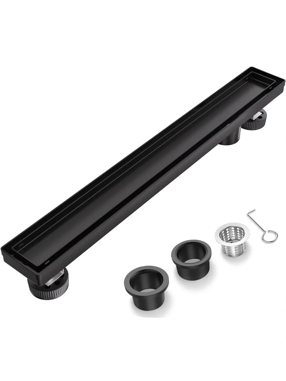 New in box Matte Black Linear Shower Drain - 18